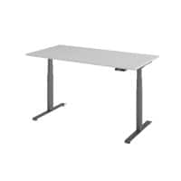 Bureau assis-debout Hammerbacher Rectangulaire Bois, Métal 1800 x 800 x 1295 x 645 - 1295 mm Brun