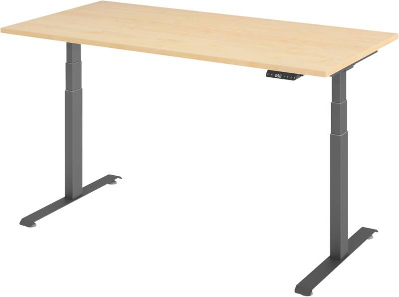 Hammerbacher Rechthoekig Zit-sta-bureau 1.600 x 800 x 1.295 x 645 - 1.295 Hout, Metaal Bruin