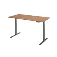 Bureau assis-debout Hammerbacher Rectangulaire Bois, Métal 1600 x 800 x 1295 x 645 - 1295 mm Brun