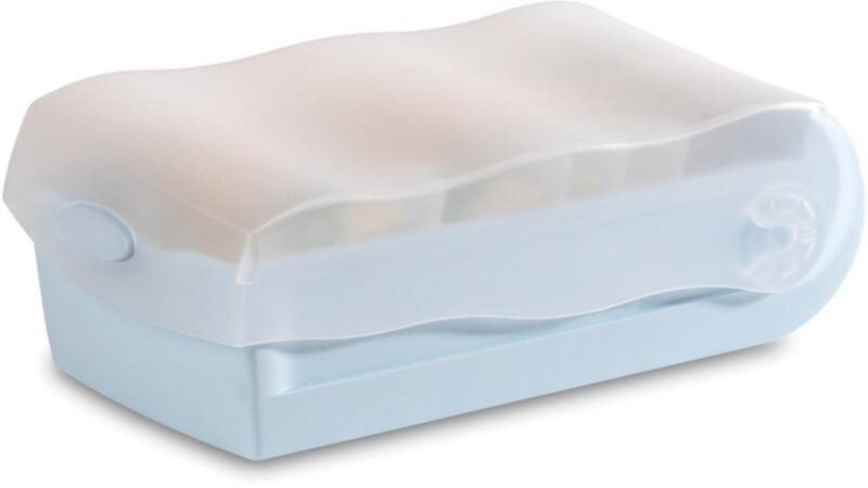 Boîte à fiches HAN Croco A7 PP (Polypropylène) Bleu pastel 1 boîte + 100 fiches