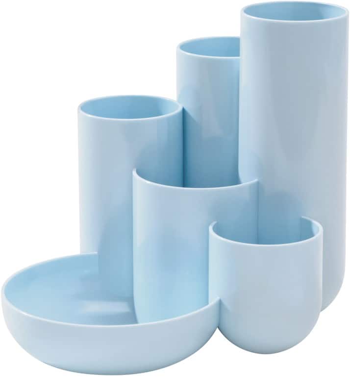 Porte-stylos HAN CAMPUS 6 compartiments PS (Polystyrène) Bleu pastel