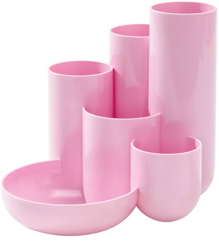HAN CAMPUS Pennenhouder 6 Compartimenten PS (Polystyreen) Pastelroze