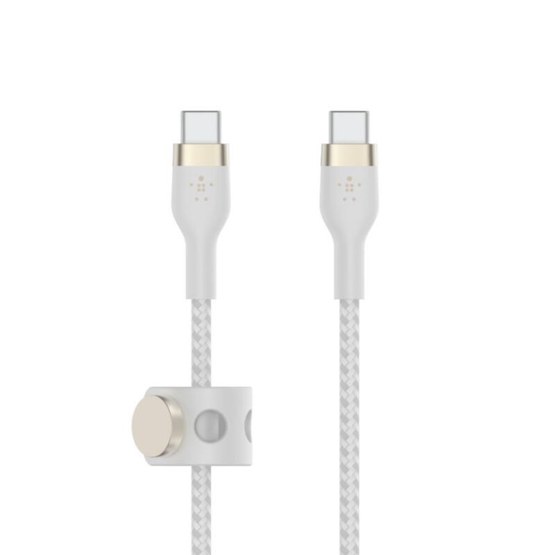 Câble de charge Belkin BOOST CHARGE PRO Flex USB-C Mâle USB-C Mâle 3 m Blanc