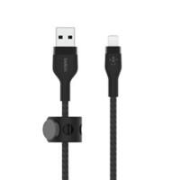 Belkin BOOST CHARGE PRO Flex Oplaadkabel USB-A Male Apple Lightning 2 m Zwart