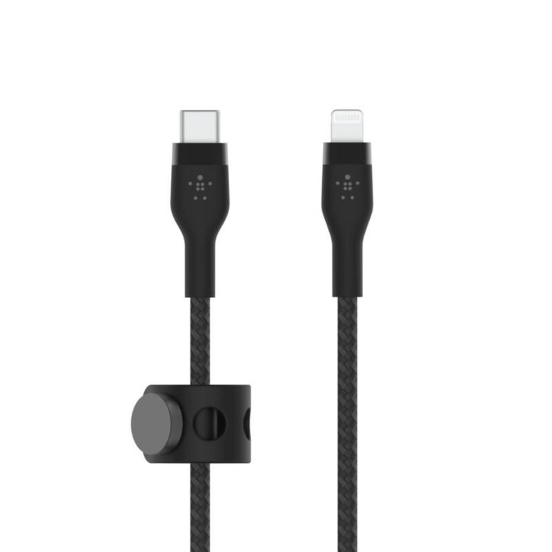Belkin BOOST CHARGE PRO Flex Oplaadkabel USB-C Male Apple Lightning 3 m Zwart