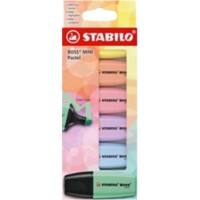 STABILO BOSS MINI 07/6-2-01 Tekstmarker Kleurenassortiment Beitelpunt 5 mm 6 Stuks