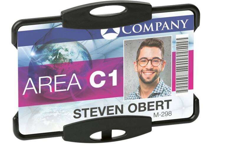 Porte-cartes DURABLE Single Sans clip 9,2 x 7 cm PS (Polystyrène) Noir 10 unités