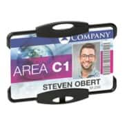 Porte-cartes DURABLE Single Sans clip 9,2 x 7 cm PS (Polystyrène) Noir 10 unités