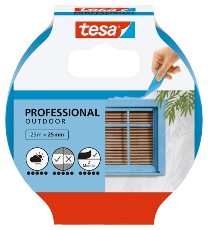 Ruban de masquage tesa tesa OUTDOOR 56250 Bleu 25 mm (L) x 25 m (L)