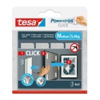 Crochet autocollant tesa tesa Powerstrips Click Blanc