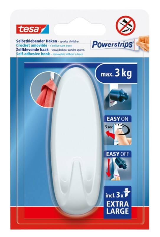 tesa Zelfklevende haak Wit