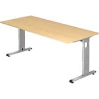 Bureau Hammerbacher OS19/3AUFB Imitation érable 1 800 x 800 x 650 x 650 - 820 mm