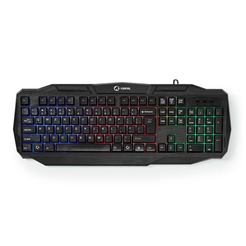 Nedis Gaming Toetsenbord Bedraad QWERTY (US) International Zwart GKBD100BKUS