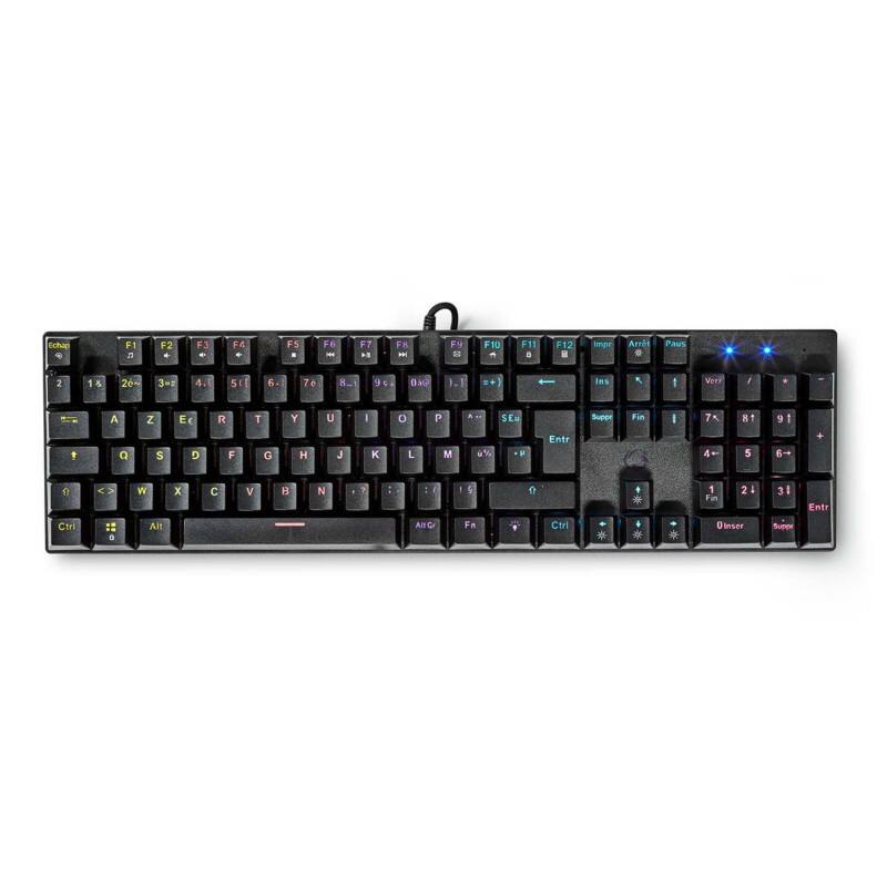 Nedis Gaming Toetsenbord Bedraad AZERTY (FR) Zwart GKBDM110BKFR
