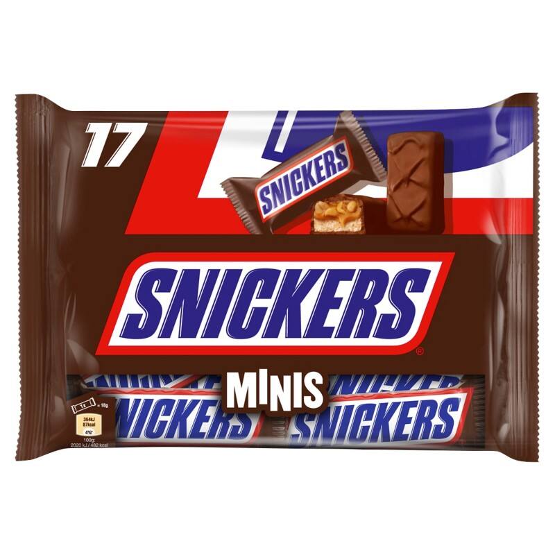 Mini barre chocolatée Snickers Minis 17 Unités de 18 g