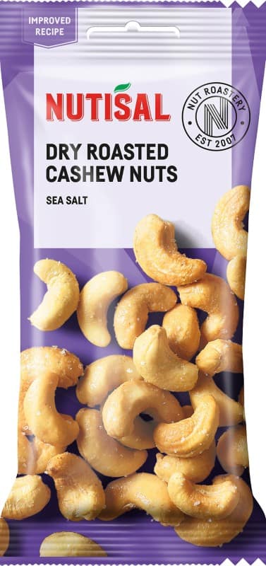 NUTISAL Dry Roasted Cashew Noten Pak van 14 60 g