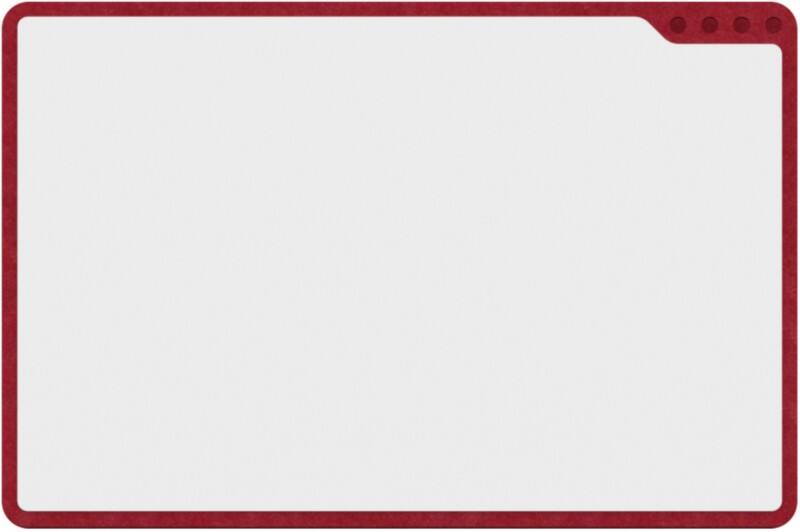 Tableau blanc PLAYROOM PET (Polytéréphtalate d'éthylène) Rouge