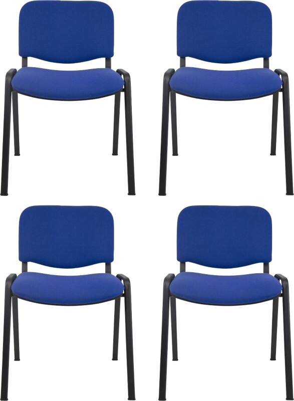 Realspace ISO Bezoekersstoel Blauw 120 kg D5S/IB 530 x 540 x 800 mm 4 Stuks