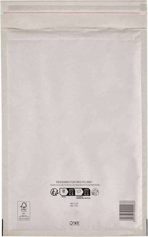 Enveloppes matelassées Mail Lite F/3 Blanc Sans fenêtre Bande adhésive 100 unités