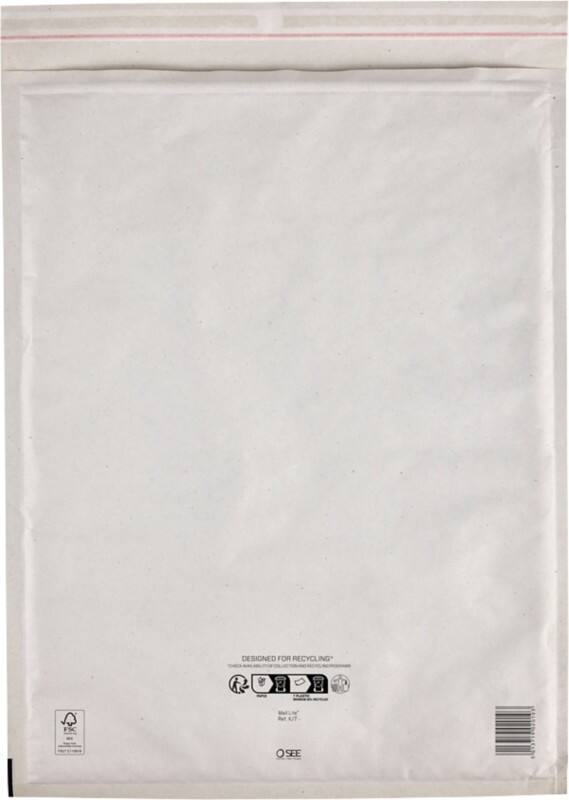 Enveloppes matelassées Mail Lite K/7 Blanc Sans fenêtre Bande adhésive 100 unités