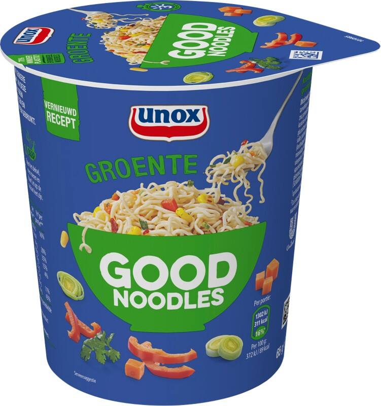 Nouilles instantanées UNOX Good Noodles Cup Légumes 8 Unités