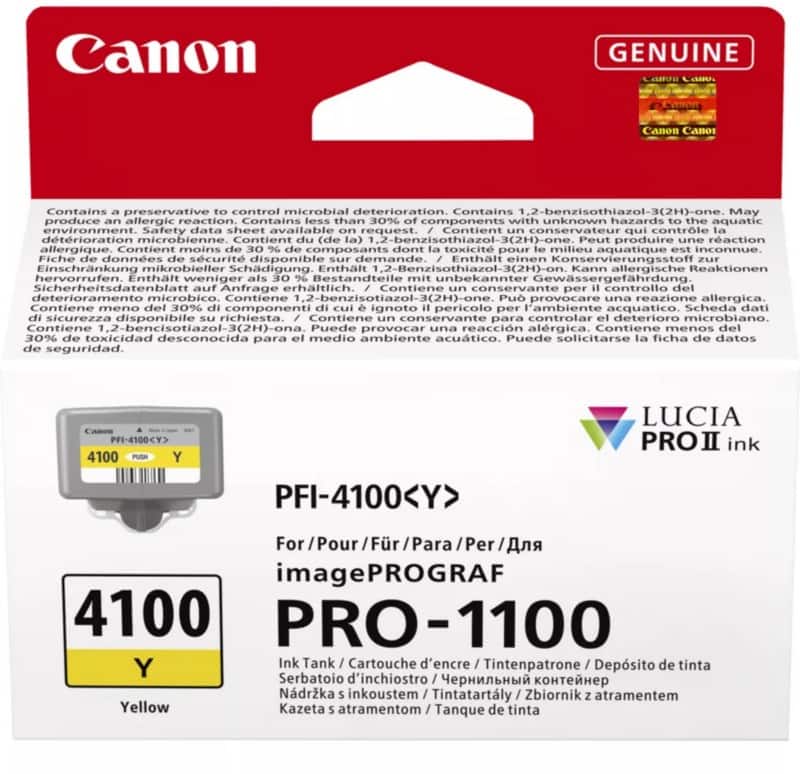 Canon PFI-4100Y Origineel Inktcartridge Geel