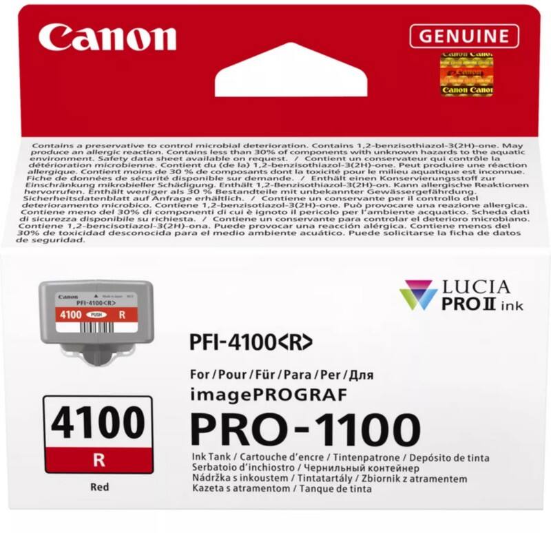 Canon PFI-4100R Origineel Inktcartridge Rood