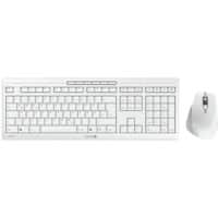 CHERRY Stream Desktop Toetsenbord en muis Draadloos QWERTZ Wit Set van 2