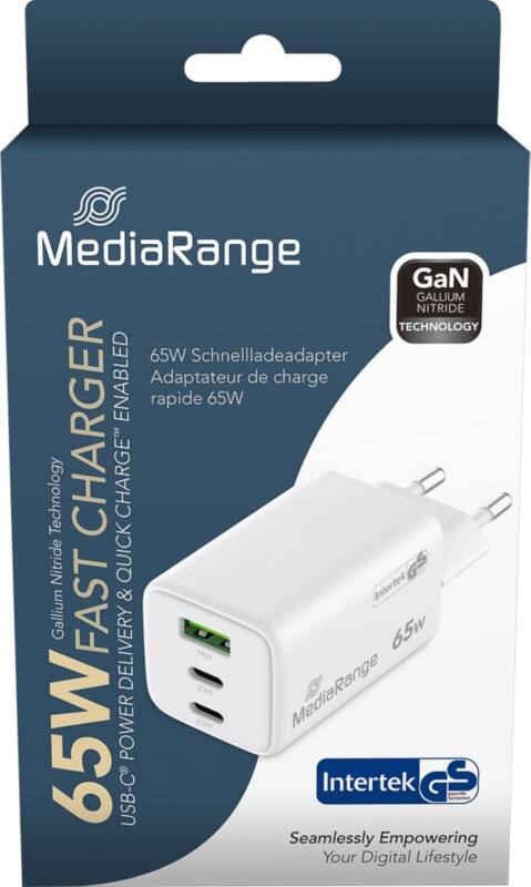 Chargeur mural MediaRange Blanc MRMA116