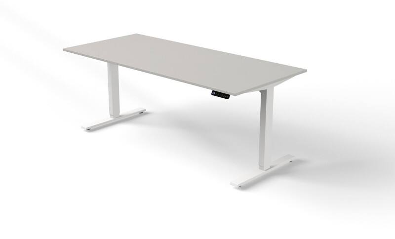 Bureau assis-debout Kerkmann Move 3 Rectangulaire Gris clair Pied en T 1800 (L) x 800 (P) x 1200 (H) mm Bois