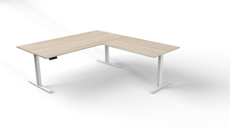 Kerkmann Move 3 Zit-sta-bureau T-Voet 2,000 (B) x 1,000 (D) x 720 (H) mm Hout