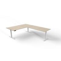 Bureau assis-debout Kerkmann Move 3 Forme libre Brun érable Pied en T 2000 (L) x 1000 (P) x 720 (H) mm Bois