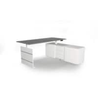 Bureau assis-debout Kerkmann Move 3 Forme libre Graphite Pied en T 3 Tiroirs 1800 (L) x 800 (P) x 720 (H) mm Bois