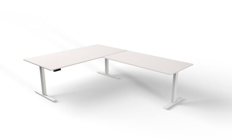 Bureau assis-debout Kerkmann Move 3 Forme libre Blanc Pied en T 2000 (L) x 1000 (P) x 720 (H) mm Bois