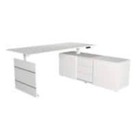 Bureau assis-debout Kerkmann Move 3 Forme libre Chêne Pied en T 3 Tiroirs 1800 (L) x 800 (P) x 1200 (H) mm Bois