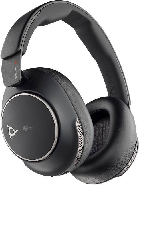 Micro casque poly Voyager Surround 80 UC Certifié Microsoft Teams Adaptateur USB-C + USB-C/A Sans fil Intra-auriculaire Noir