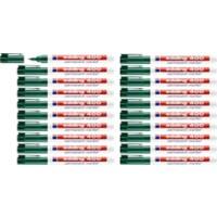 Marqueur permanent edding 400 Fin Rond 1 mm Vert Rechargeable Résistant à l'eau 16 + 4 OFFERT