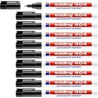 Marqueur permanent edding 404 Extra fin Rond 0,75 mm Noir Résistant à l'eau 8 + 2 OFFERT