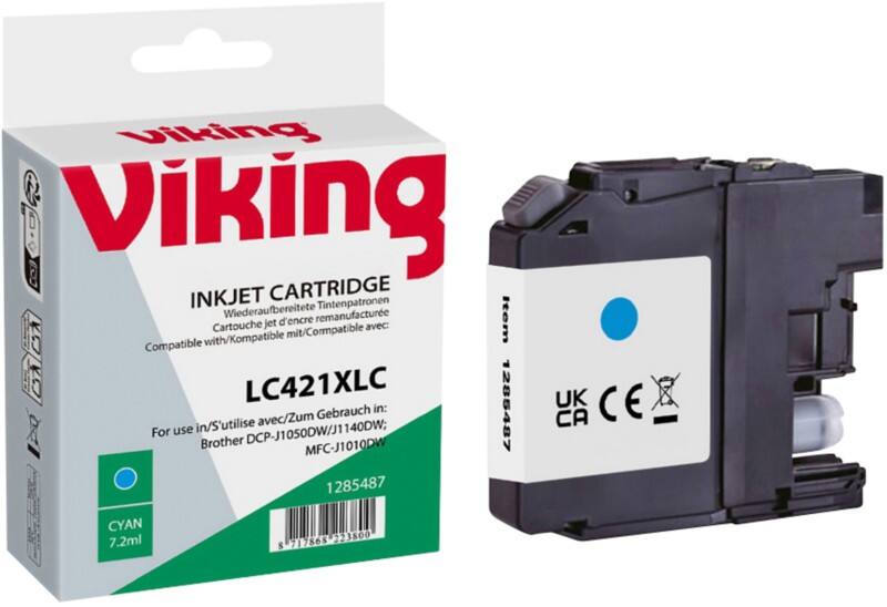 Viking LC-421XLC Compatibel Inktcartridge NB-RLC421XLC Cyaan
