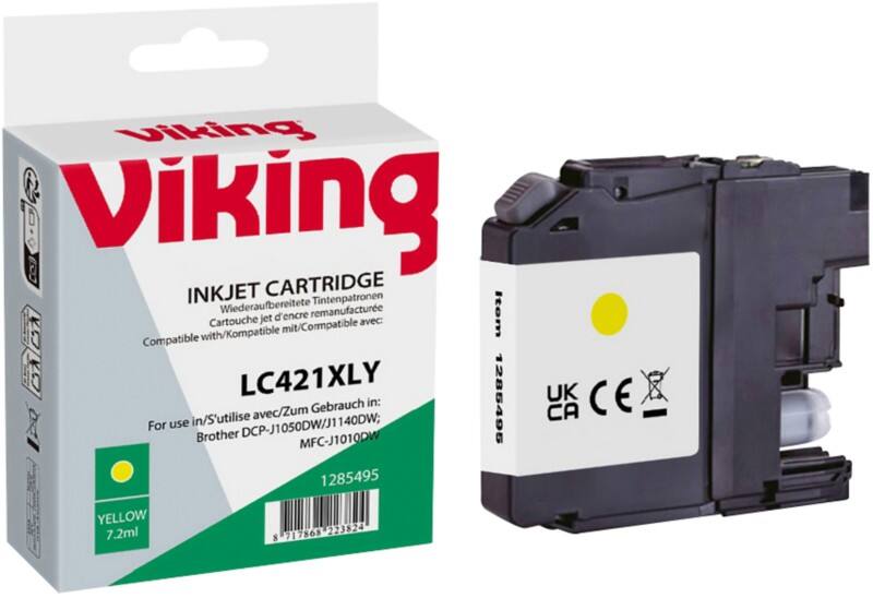 Viking LC-421XLY Compatibel Inktcartridge NB-RLC421XLY Geel