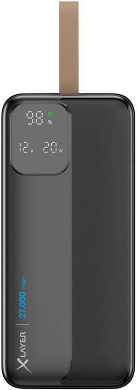 XLayer Powerbank 27.000 mAh Lithium-polymeer (Li-Polymeer) Zwart 220549