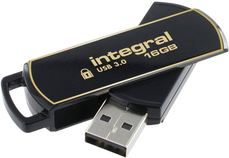 Integral USB-stick 16 GB USB Type-A Goud, zwart