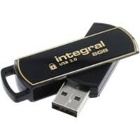 Clé USB Integral 8 Go USB Type-A Doré, noir