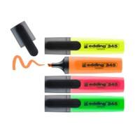 Surligneur edding 345 Assortiment 2-5 mm Biseauté Rechargeable 4 unités