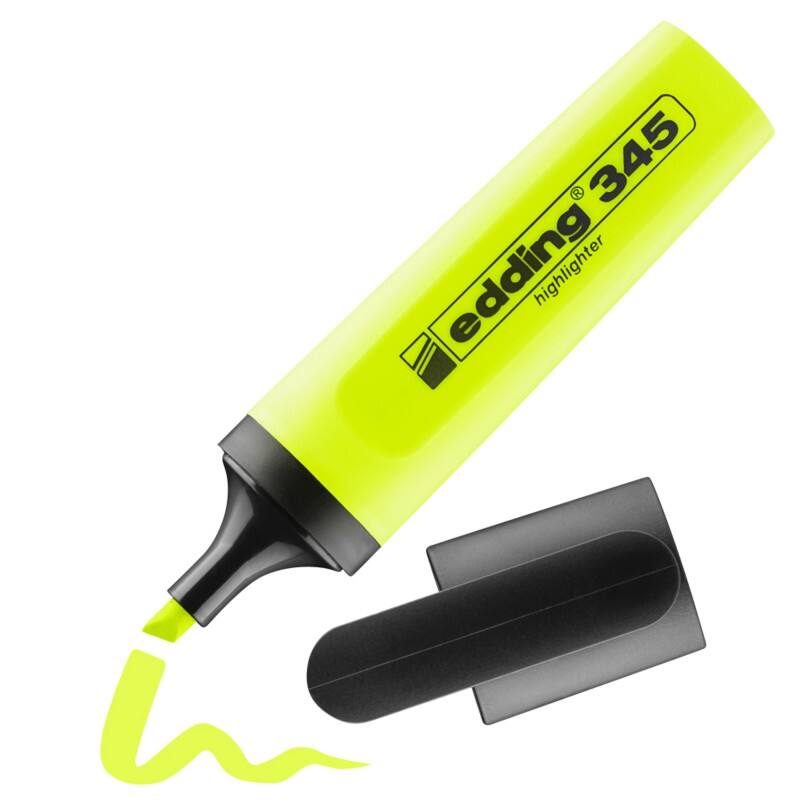 Surligneur edding 345 Jaune 2-5 mm Fin Rechargeable