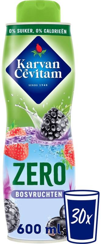 Karvan Cevitam Zero Limonadesiroop Bosvruchten 600 ml