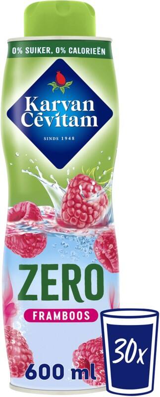 Karvan Cevitam Zero Limonadesiroop Framboos 600 ml