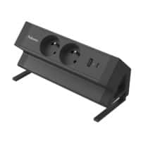 Fellowes Stekkerdoos voor bureau USB-A & USB-C 2-way 2 m Zwart