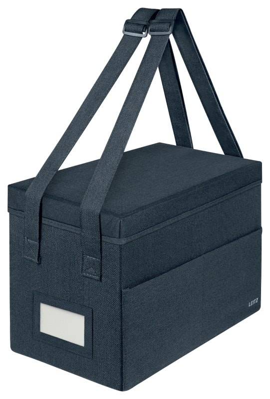 Leitz Fabric Storage Flexwerk-opbergtas Compact Met deksel 6724 Opvouwbaar Met draaggrepen Grijs 200 x 235 x 355 mm