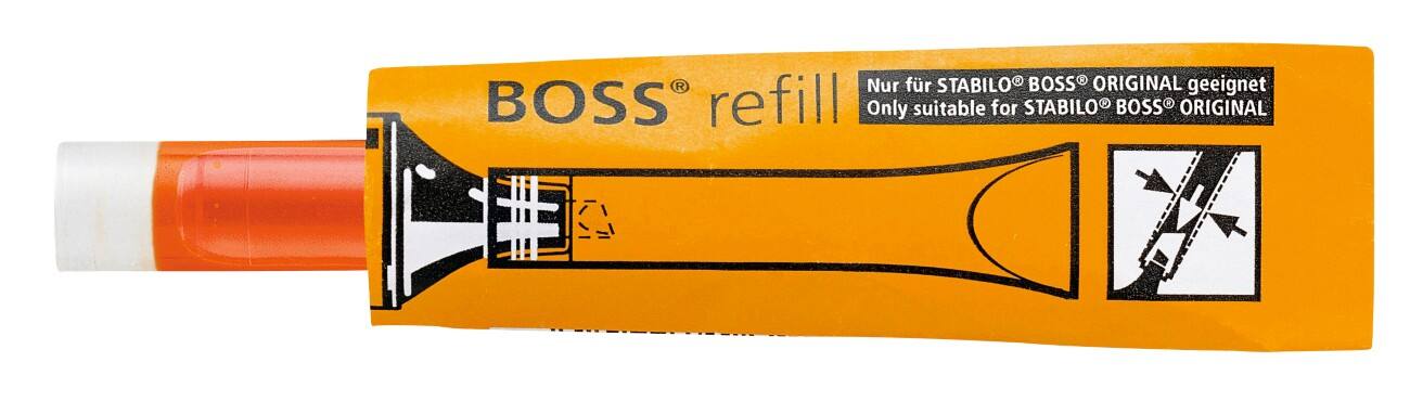 Recharge pour surligneur STABILO BOSS ORIGINAL refill Orange 070/54